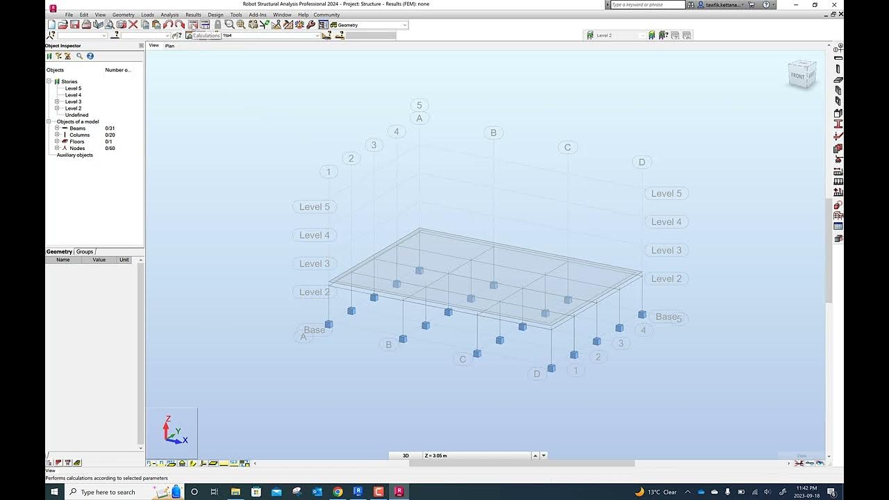 Basic structural analysis Robot 2024 part 2 YouTube