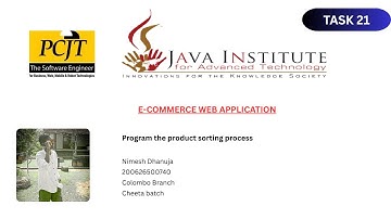Web Project Task 21 | 1st Year | Semester 01 | Java Institute