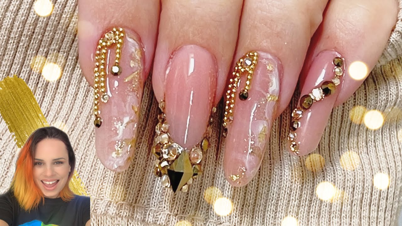 Full tutorial Modern almond, crystal smile line