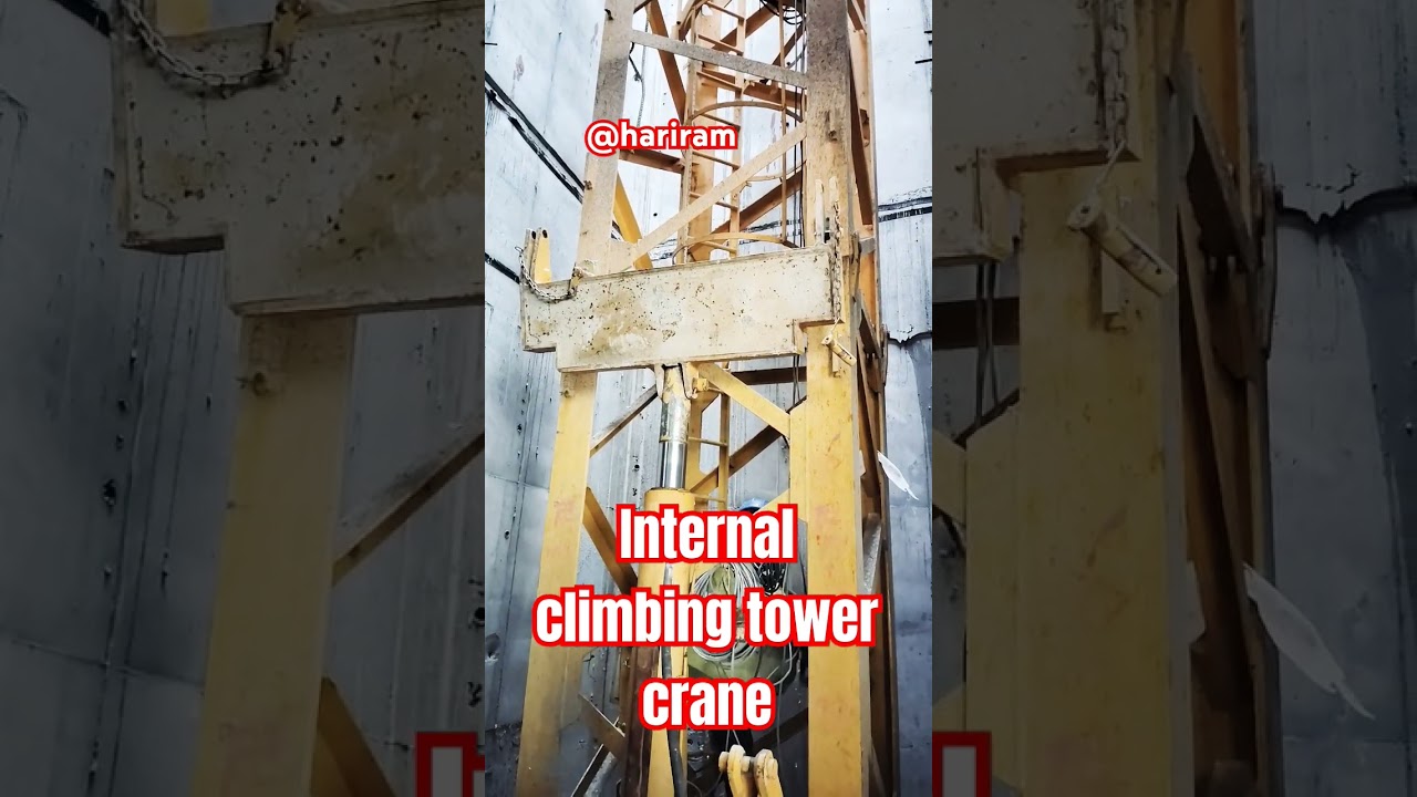 Internal Tower crane Climbing kaise hota hai 🏗🏗🏢🏢🚧🚧.. 