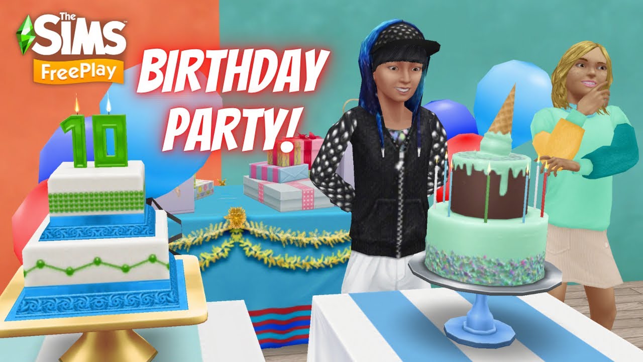 Sims Freeplay Kids’ Birthday Party 🎈 YouTube