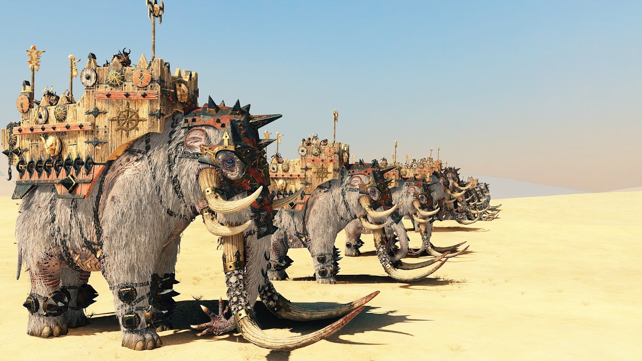 2,400 Chaos Knight Vs 10 War Mamooth | Total War Warhammer 3 | Cinematic