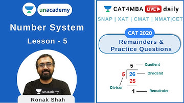 Number System - L5 - Remainders & Practice Questions  | Quantitative Aptitude l Unacademy CAT4MBA