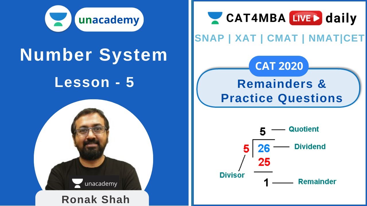 Number System - L5 - Remainders & Practice Questions | Quantitative ...