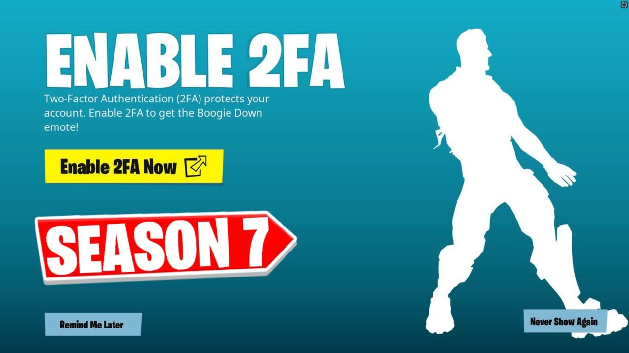 How to Enable 2FA FORTNITE SEASON 7 - Two Factor Authentication ...