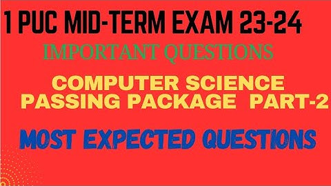 midterm exam first puc computer science passing package|important questions for midterm#viral#short
