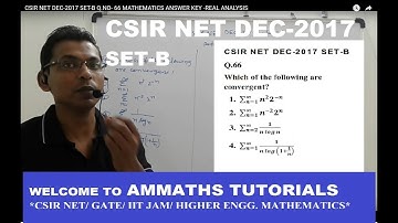 CSIR NET DEC-2017 SET-B Q.NO- 66 MATHEMATICS ANSWER KEY -REAL ANALYSIS