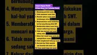 10 Dosa Besar Istri Terhadap Suami #shorts #storywa #storyislami #dosa