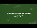Avery Lynch - the boys who don't know what they want (Official Lyric Video)