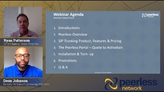 Peerless Network - Live Demo and Webinar: “SIP Trunking Made Easy - Peerless Portal”