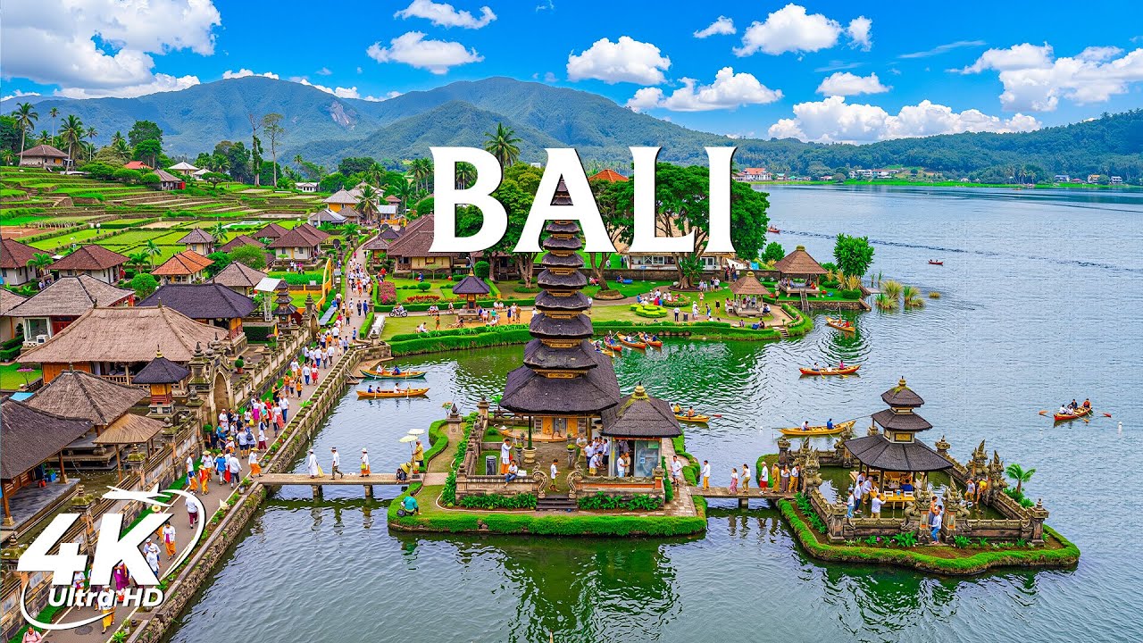 Bali Scenic Nature 4K 🌴 | Tropical Forests, Rice Terraces & Island Calm