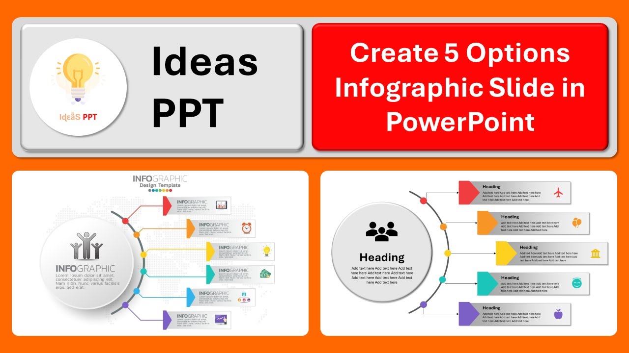 Create 5 Options Infographic Slide in PowerPoint - YouTube