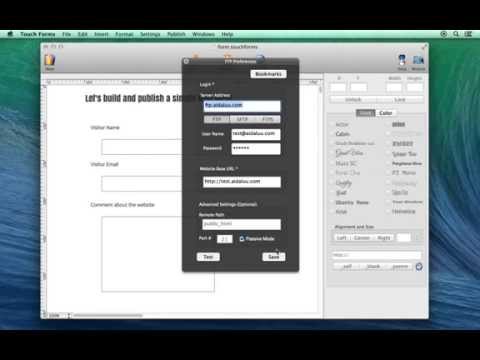 Build and publish a simple web form using Touch Forms for Mac
