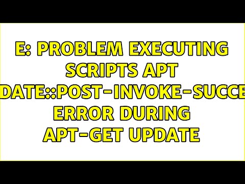 Ubuntu: E: Problem executing scripts APT Update::Post-Invoke-Success error during apt-get update