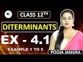 Class 12 Ex- 4.1 Examples | Determinants | Class 12 Math NCERT CBSC | Class 12 Ch-4 | Pooja Jangra
