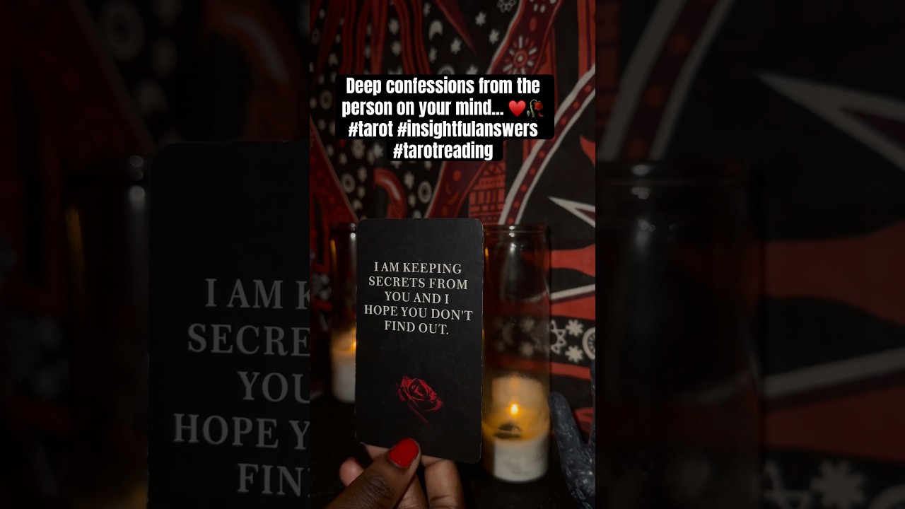 Deep confessions from the person on your mind... ♥️🥀