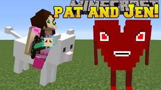 Minecraft: PAT & JEN MOD!!! (CLOUD, HEART BOSS, & PUFFERFISH WEAPONS!) Mod Showcase