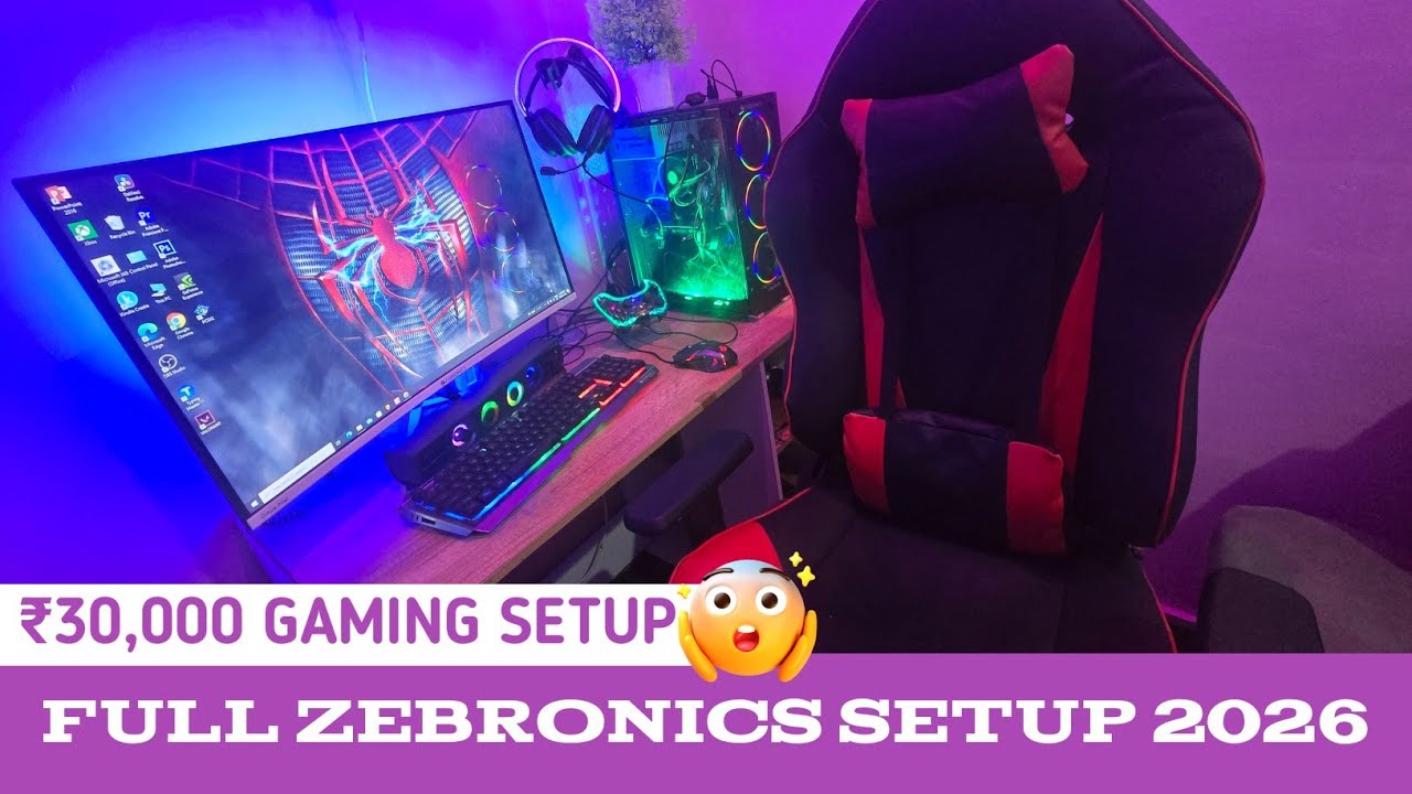 Budget Gaming King 👑 | ₹30,000 Full Gaming PC Setup | RGB + Curved Monitor
