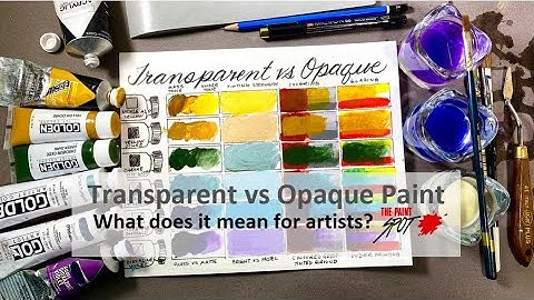 Transparent vs Opaque Paints?