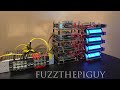 8 Raspberry Pi 3’s With CPU Miner Installed Hooked Up To A 5 Volt 20 AMP Power Supply.
