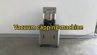 Semi-Automatic 4-Station Vacuum Capping Machine for Glass Jar Twist-off Lid, 900-1200 Bottles/Hr