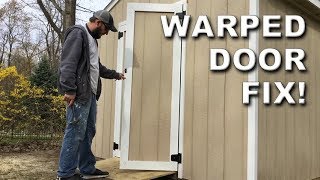 How to Fix a Warped Plywood Door Without Removing It | DIY Hack