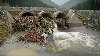 Extreme Culvert Unclogging – From Fully Clogged to Free Flowing