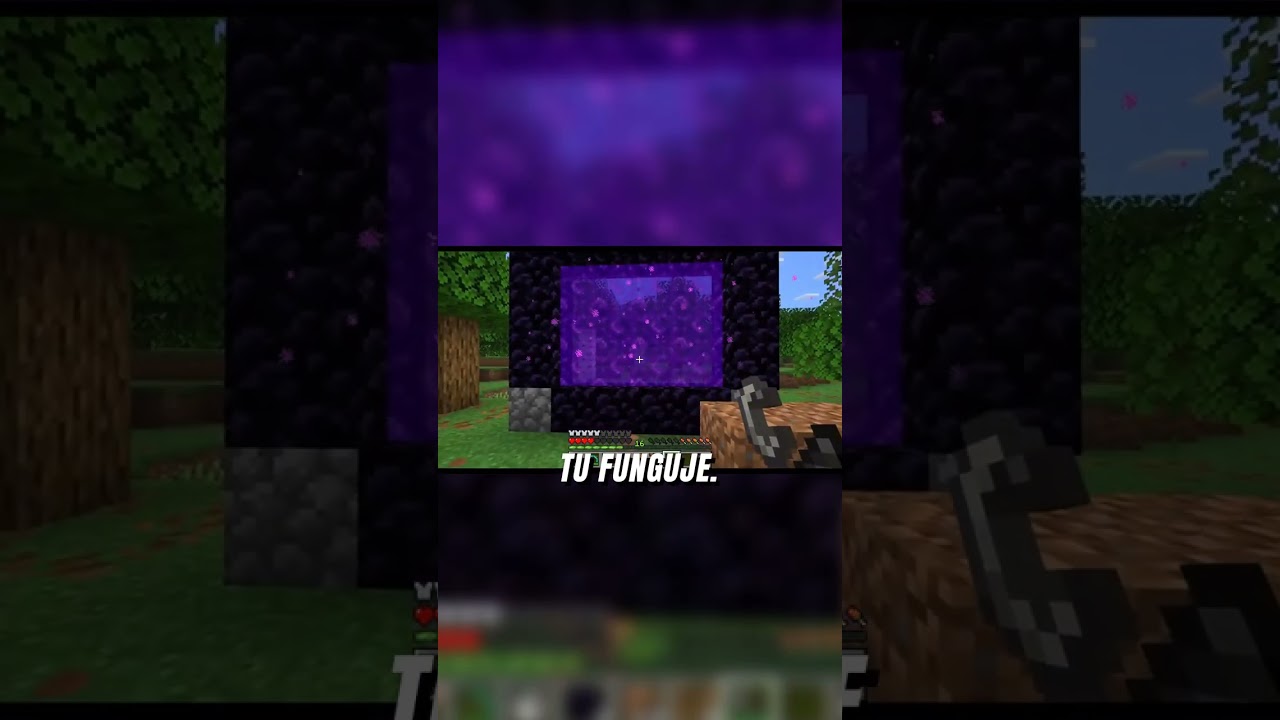 Minecraft portál: fail nebo win? 😅 #minecraft #gaming