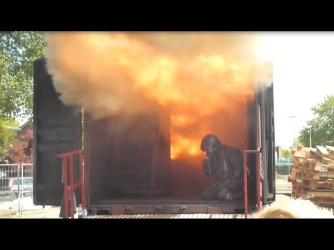 Demostratie Flashover / Backdraft trainingsunit Fireflash