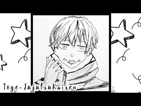 Cara menggambar Toge anime Jujutsu Kaisen • Terbaru