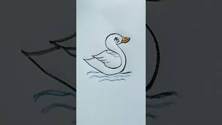 S থেকে Duck Drawing 🦆 | Alphabet Drawing Trick | MRA Drawing and Crafting #art #duck #shorts
