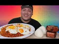 スパムっていう衝撃的にウマいお肉があるらしいので食べてみた!ブルダックカレー味&おにぎり