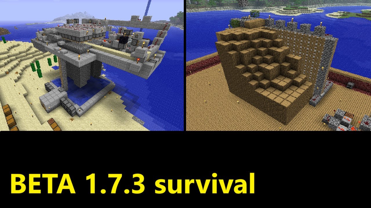 Minecraft Beta 1.7.3 clip 4 : Semi auto tree farm and cobblestone blast ...