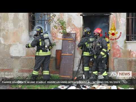 FIAMME DIVAMPATE IN UNO STABILE, MUORE UN UOMO INTRAPPOLATO ALL'INTERNO | 20/01/2023