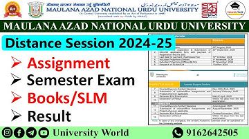 Manuu Distance Assignment, Semester Exam, Books/SLM | @UniversityWorld