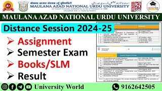 Manuu Distance Assignment, Semester Exam, Books/SLM | @UniversityWorld