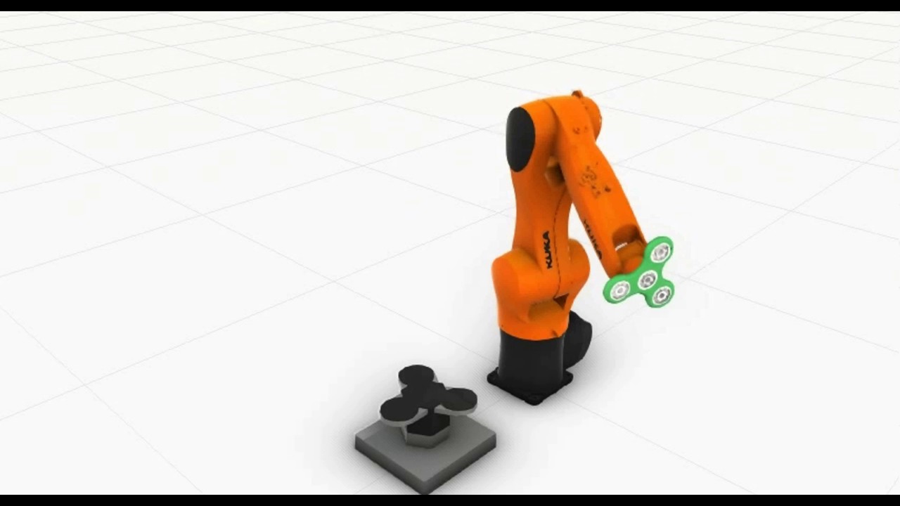 KUKA KR6 R900 SIX Simulate Fidget Spinner - YouTube