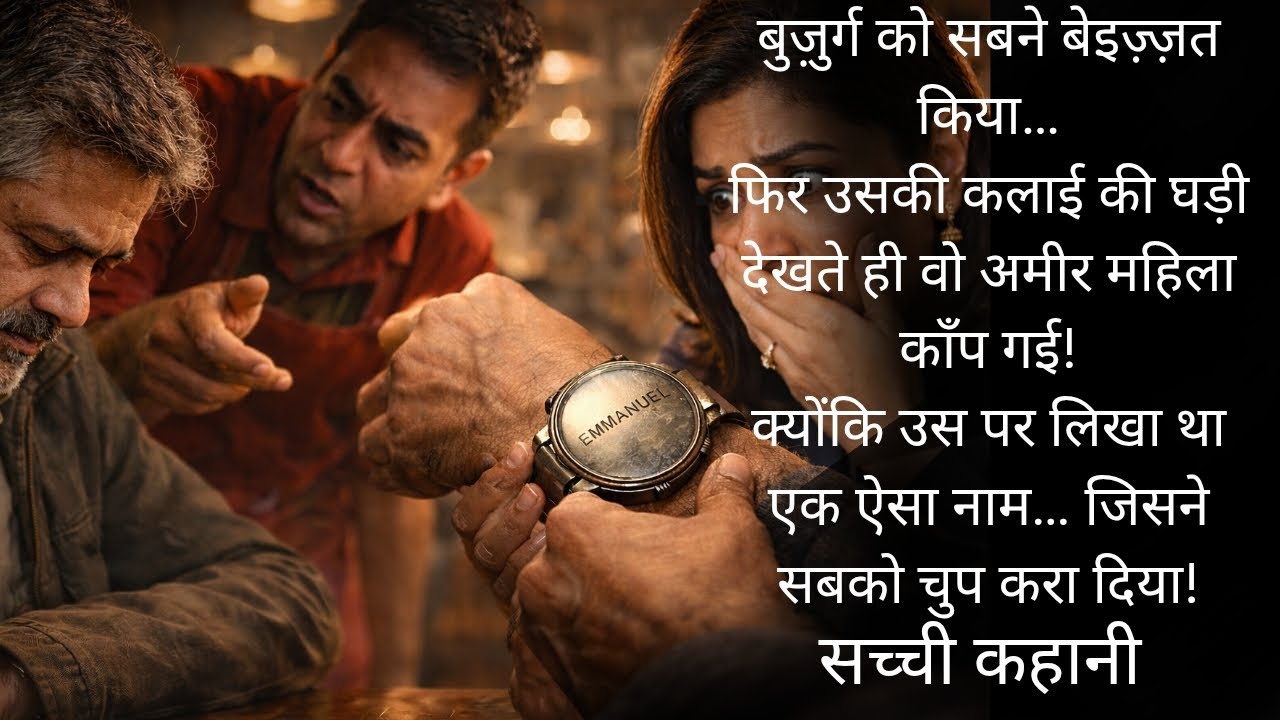 कैफ़े में सबने बुज़ुर्ग को रुसवा किया… फिर उसकी घड़ी देखकर अमीर महिला सन्न रह गई!