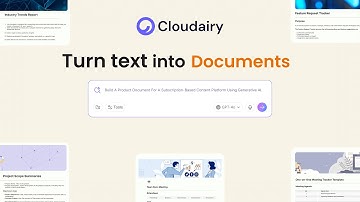 AI Writes Your Documents in Seconds! | Cloudairy AI Document Generator Tutorial