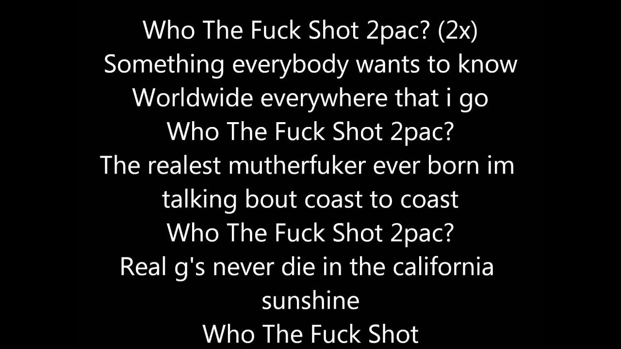 King Lil G Who Shot 2pac lyrics YouTube