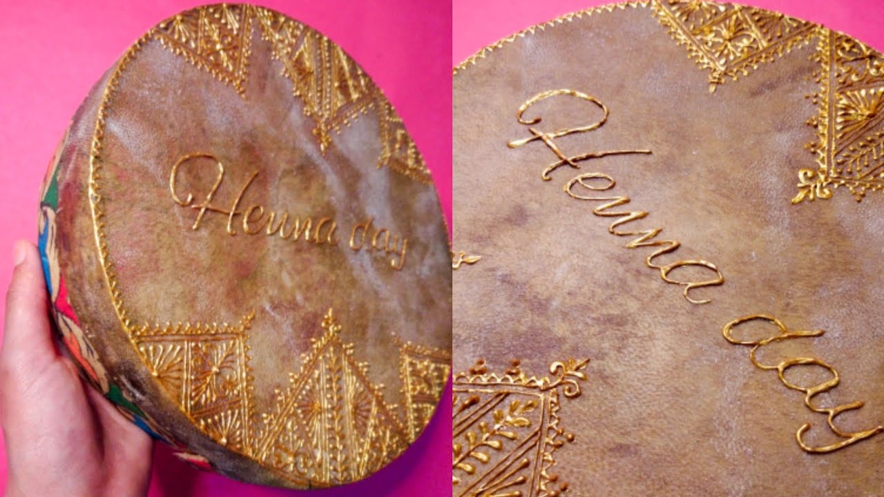 نقشت على بندير ليلة الحنة نقش فاسي رائع //طاولة ليلة الحنة/مشروع مربح