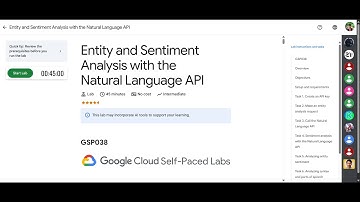 Entity and Sentiment Analysis with the Natural Language API || GSP038 || #quicklab #arcade