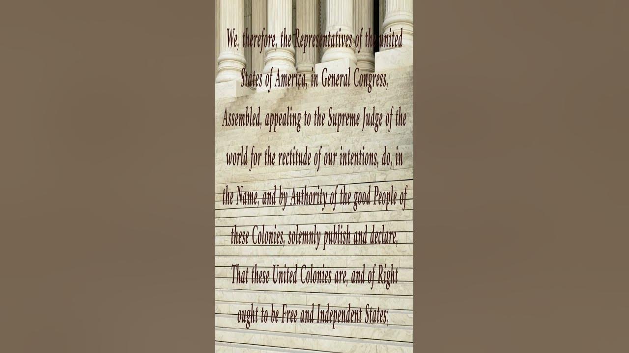 the declaration of independence conclusion