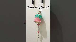 Easy Strawberry Charm from Paper Cup🍓🎐#diy