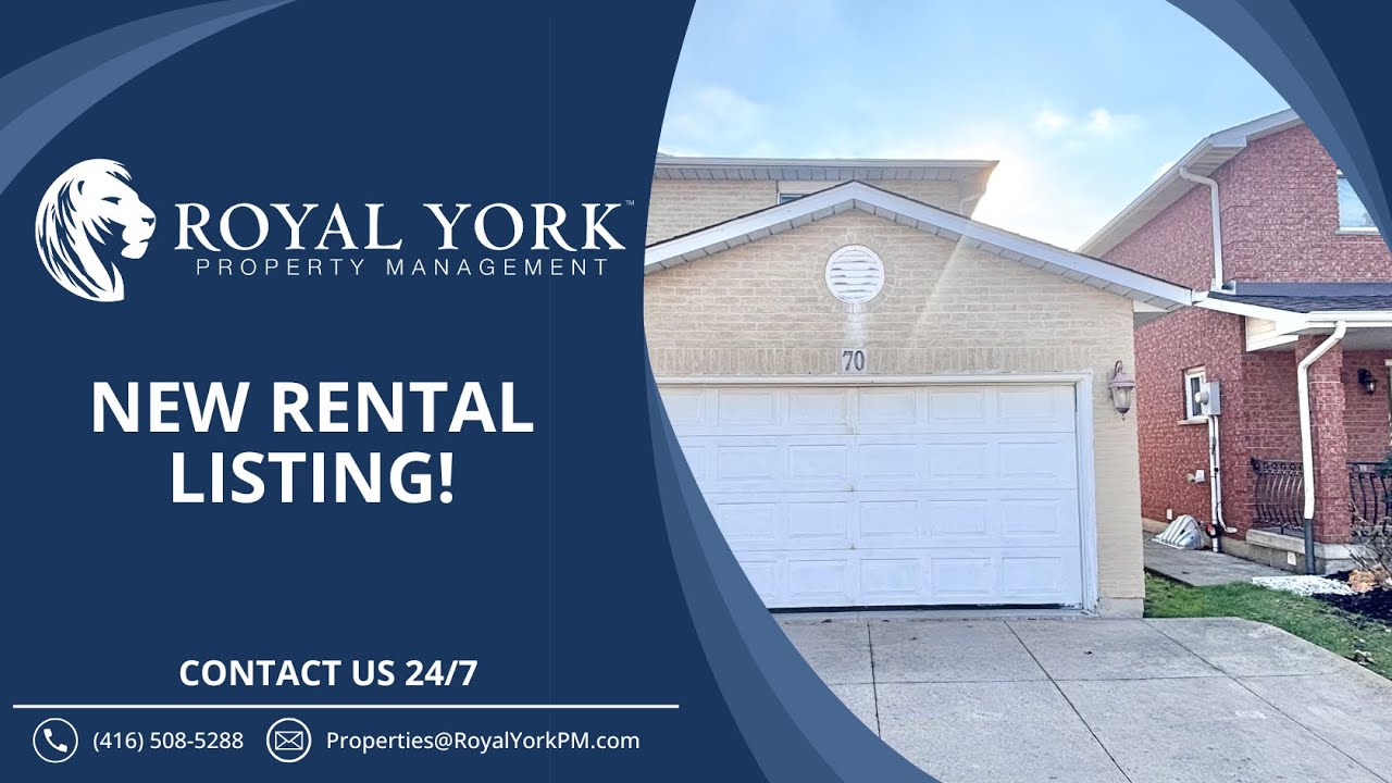 3 BED 3.5 BATH - SINGLE UNIT - HOUSE FOR RENT - PHILOMENA DRIVE, HAMILTON, ONTARIO