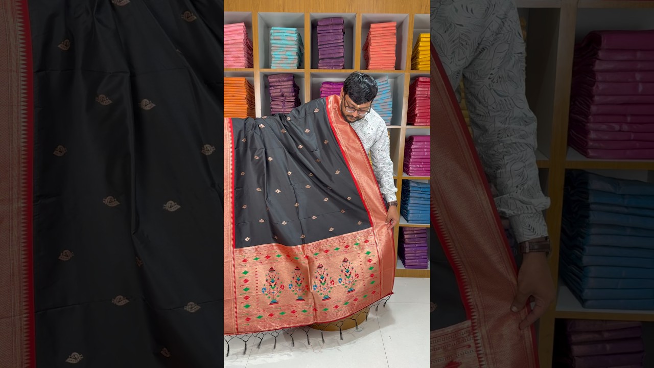 Pure Zari Geomatric Motif Paithani Dupatta