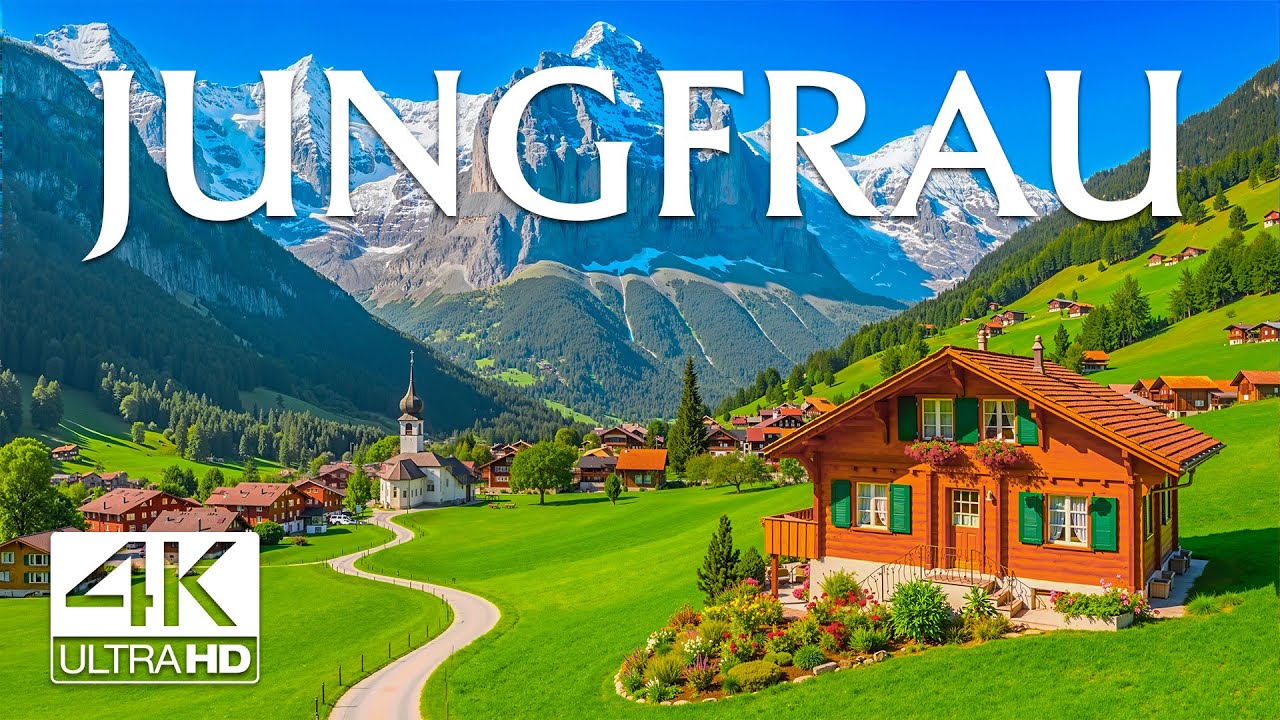 Юнгфрау, Швейцария, 4K | Сказочное путешествие на вершину Европы – лед, свет и облака