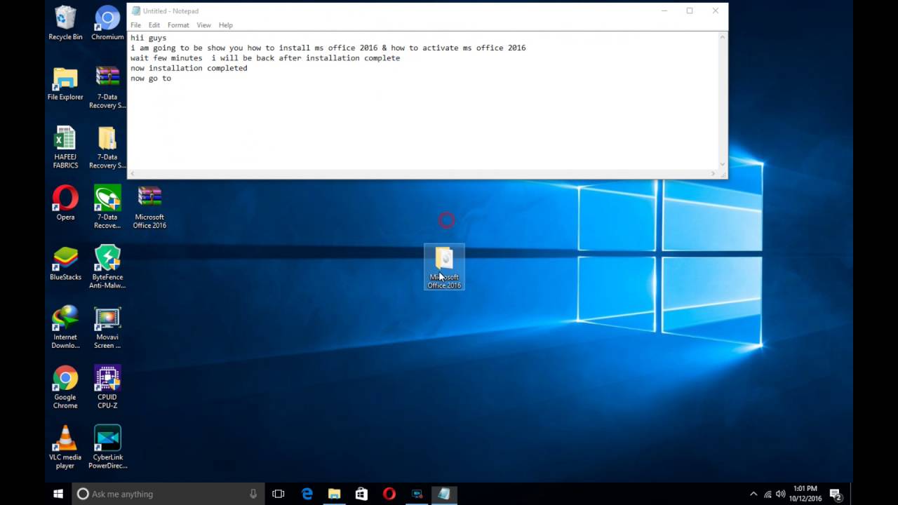 how to install ms office 2016 & download ms office from given link in ...