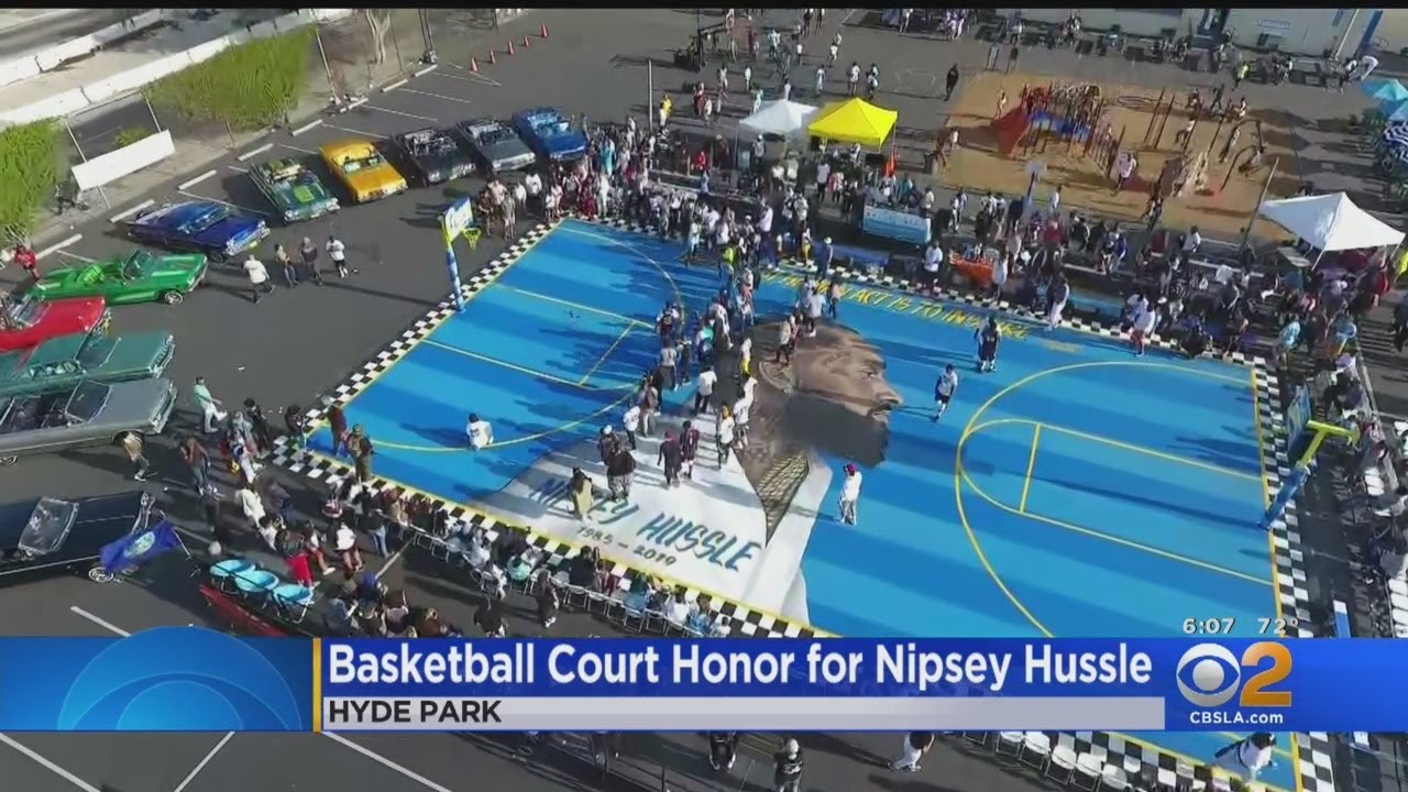 Hyde Park School Commissions Nipsey Hussle Basketball Court Mural YouTube