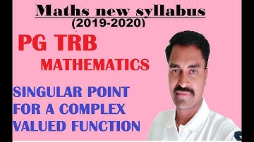 PG TRB MATHS | REGULAR POINT FOR A COMPLEX VALUED FUNCTION